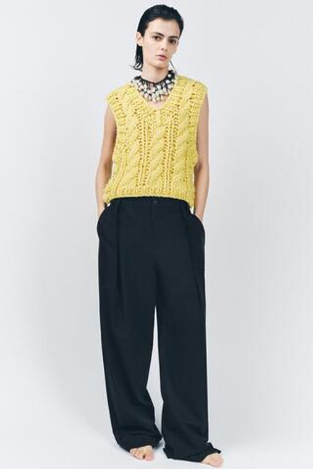 ZARA ЖИЛЕТ КРУПНОЙ ВЯЗКИ, ЖЕЛТЫЙ
