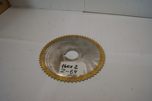Фреза отрезная дисковая по металлу 160х2х32мм. z=64 Р6М5 СССР КИБ со шпонкой