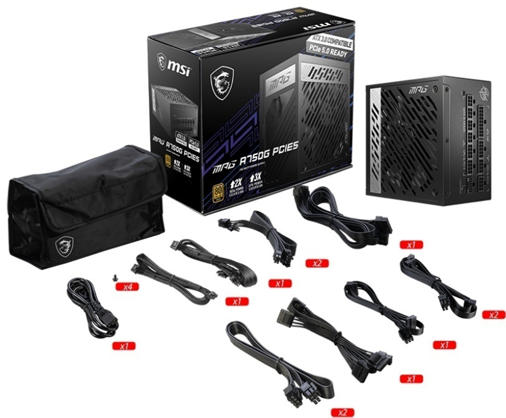 Блок питания MSI MPG A750G PCIE5 750 Вт