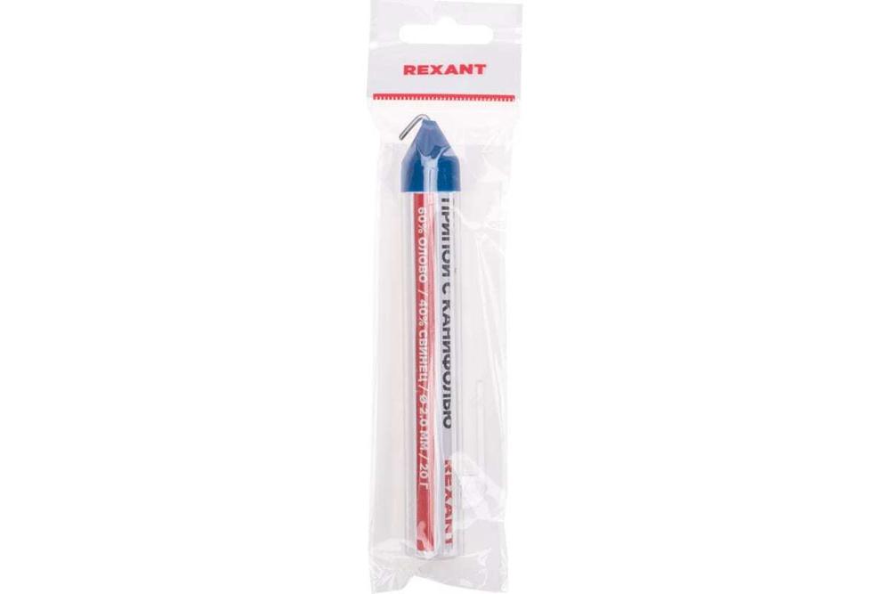 Припой с канифолью ПОС-61 (20 г; 2.0 мм) колба REXANT 09-3104