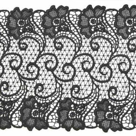 3AR805 Кружево матовое гипюр 18,5см*9,14м (214 т.серый)