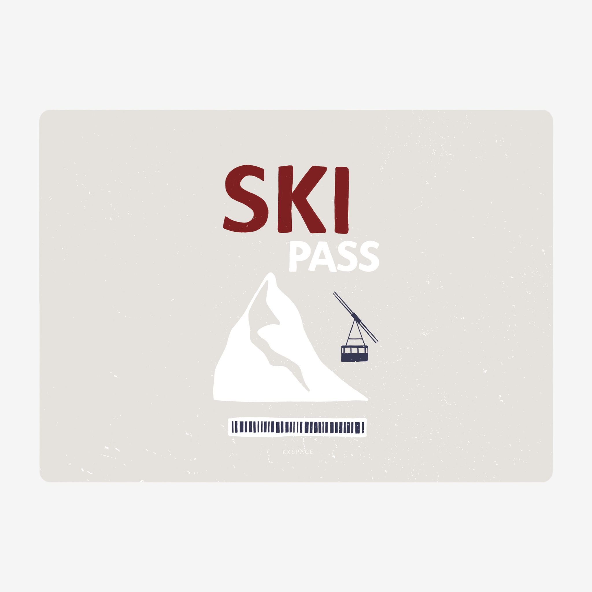 Виниловая наклейка SKI PASS для Huawei MateBook