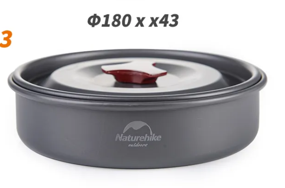 Набор посуды Naturehike туристический 3 в 1 (3 миски+половник), артикул NH15T203-G-CA