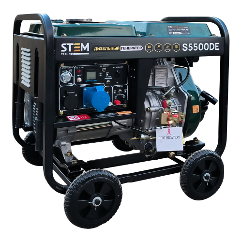 Генератор дизельный STEM Techno S5500DE (5.5 кВт, электростартер, дисплей, подогрев) ГЕН018