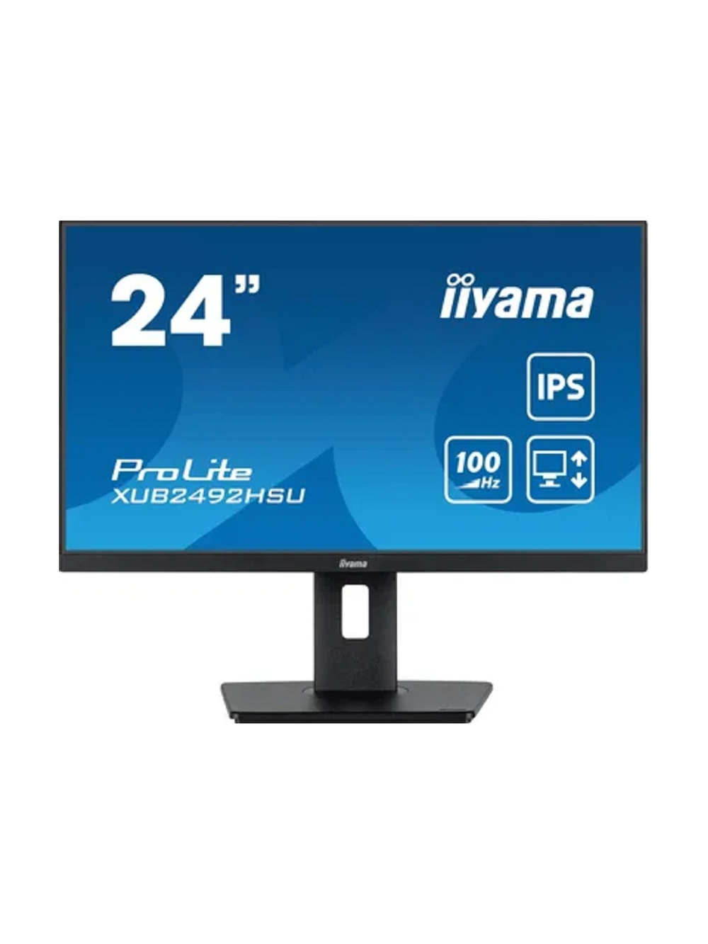 LCD IIYAMA 23.8" XUB2492HSU-B6 {IPS 1920x1080 100Hz 1ms 250cd 8bit(6bit+FRC) HDMI2.0 DisplayPort1.2 4xUSB3.2 HAS Pivot 2x2W}