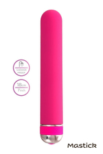 Розовый нереалистичный вибратор Mastick - 18 см. (Цвет: розовый)
