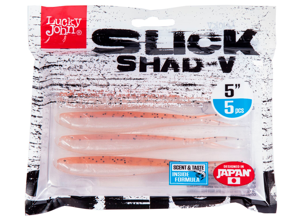 Виброхвост LJ 3D Slick Shad-V 5" (12.7 см), цвет Z21, 5 шт.
