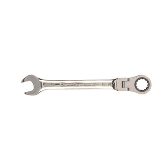 Ключ комбинированный трещоточный, 15 мм, CrV, шарнирный, зеркальный хром Matrix