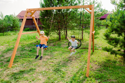 Деревянные качели с качелями гнездо 60 см