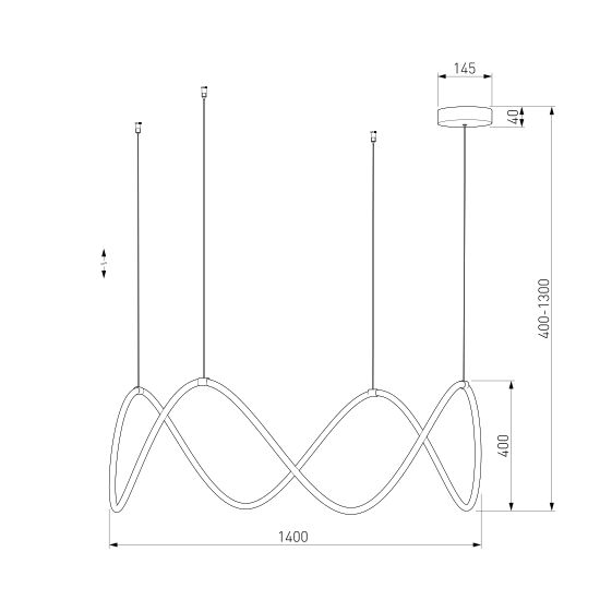 90288/1 / подвесной светильник / черный
