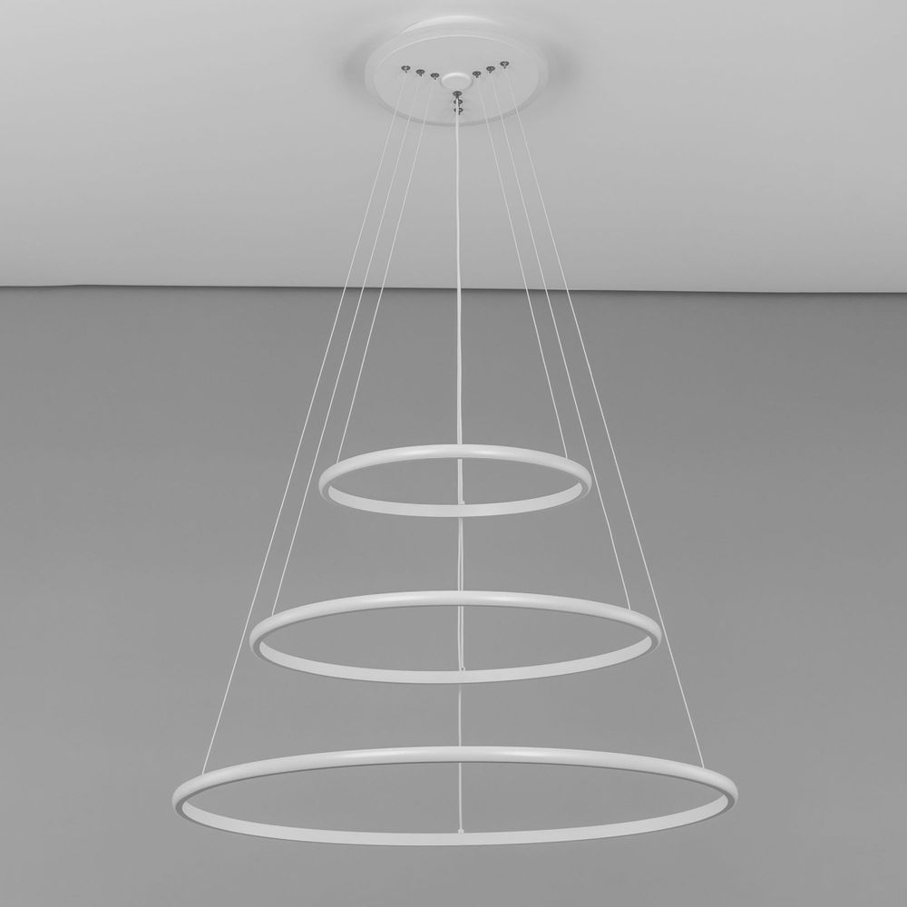 Citilux Неон Смарт CL731A090E RGB Умная подвесная люстра Белая