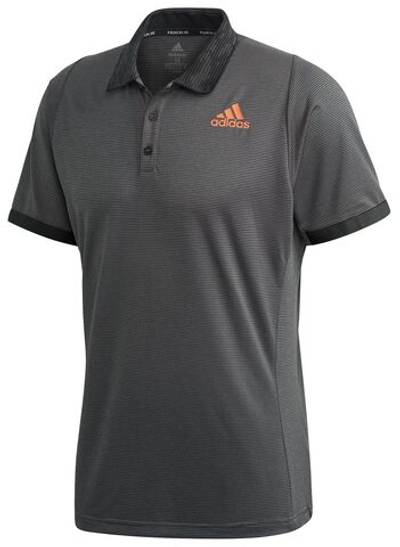 Мужское поло теннисное Adidas M Freelift Polo Primeblue - grey six/true orange