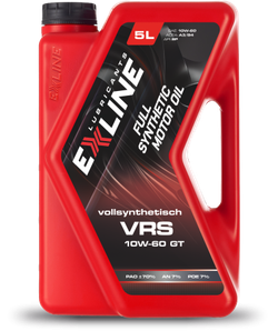 Моторное (спортивное) масло EXLINE Lubricants SAE VRS 10W-60 GT 5 литров АРТИКУЛ EXVRS10W60GT5L