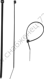 ЗУБР КС-Ч1 4.5 x 180 мм, нейлон РА66, кабельные стяжки черные, 100 шт, Профессионал (309030-45-180)