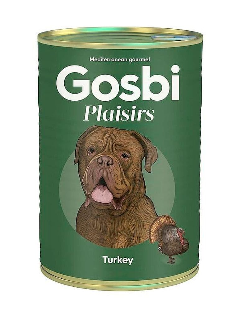 GOSBI PLAISIRS консервы для собак ИНДЕЙКА 400г