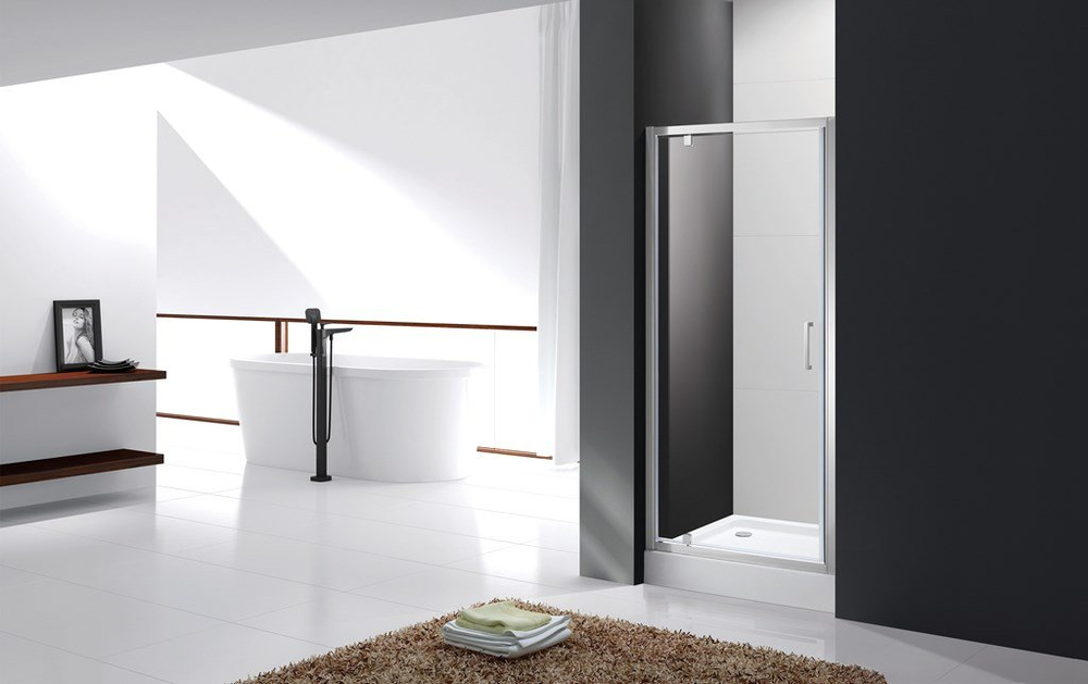 Дверь в проём Cezares MOLVENO-BA-1-100-C-CR-IV, 100х195, профиль хром, стекло прозрачное