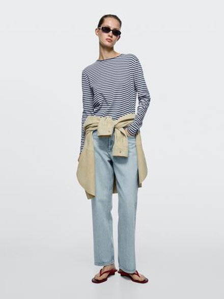 Massimo Dutti Джинсы прямого кроя, светло-голубой