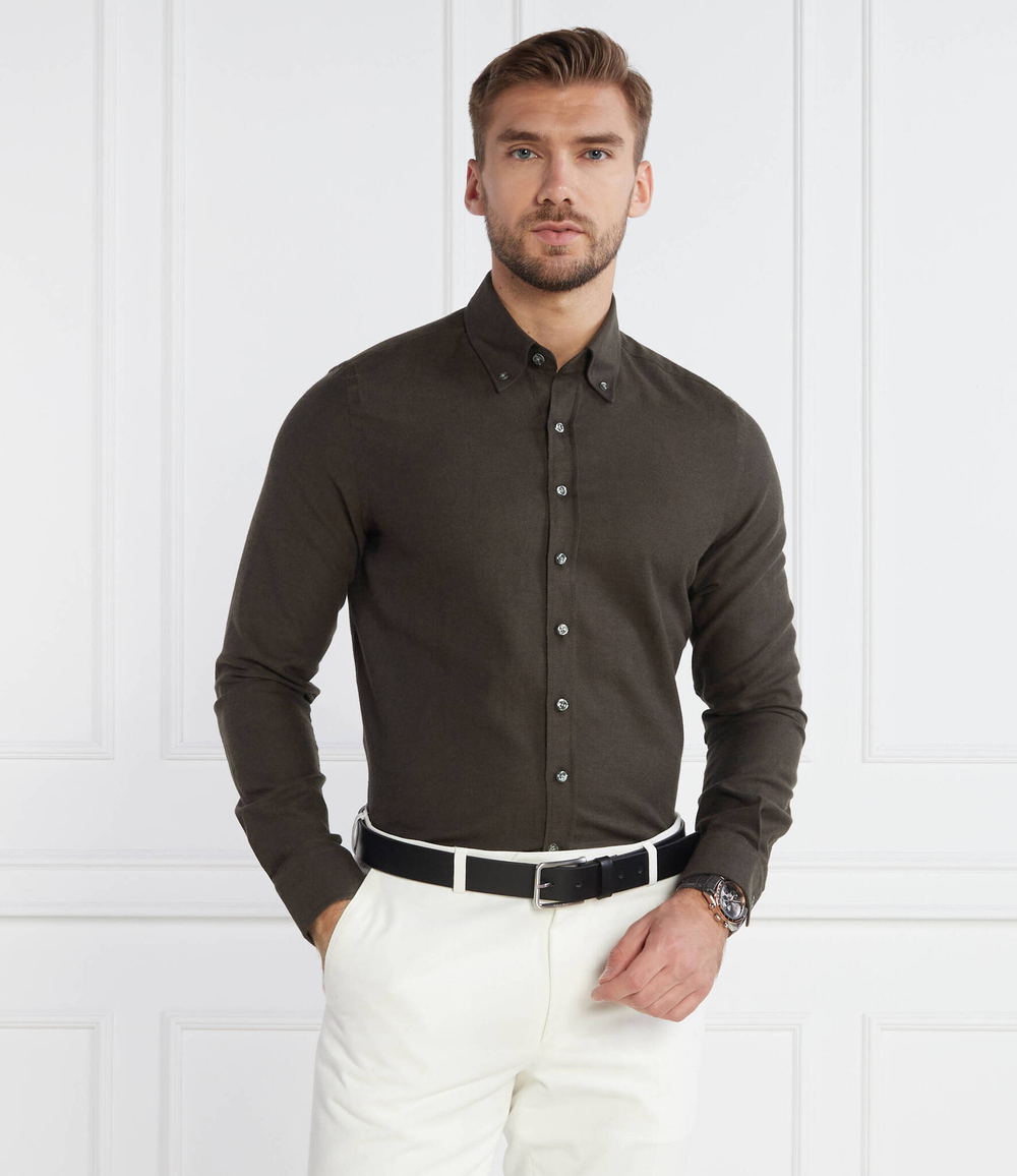 Рубашка Short BD Brushed Flannel Oscar Jacobson - коричневый(12179309)