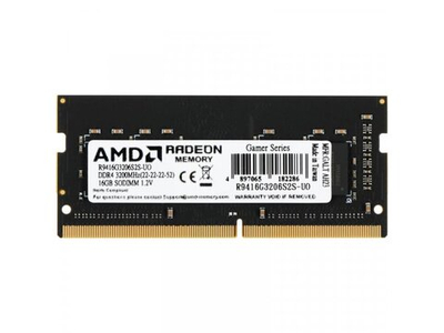 Оперативная память AMD Radeon R9 Gamer R9416G3206S2S-UO, DDR4 1х 16ГБ 3200 МГц, SODIMM, OEM