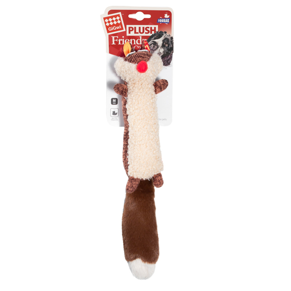 75535 Игрушка для собак Белка с пищалкой 21см, серия PLUSH FRIENDZ