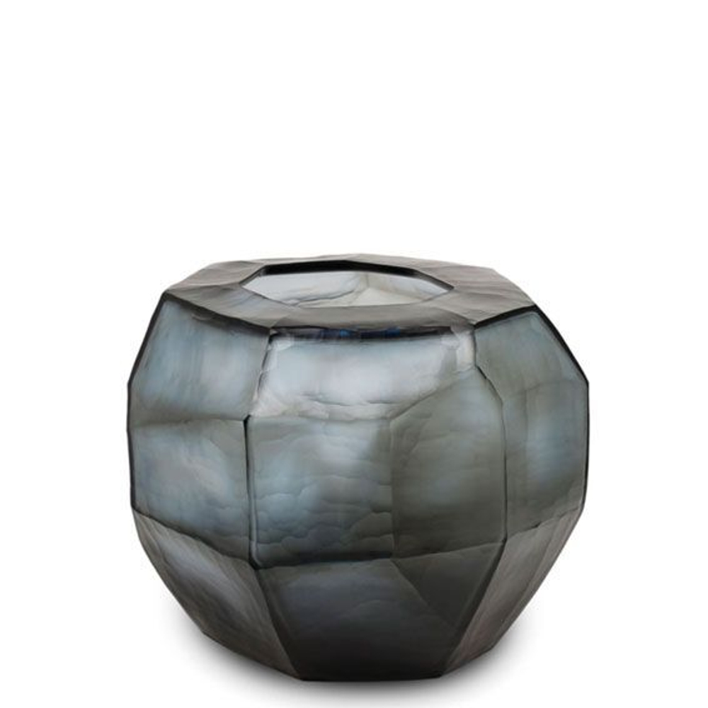 Ваза Guaxs Cubistic Indigo/Smokegrey, 27 см