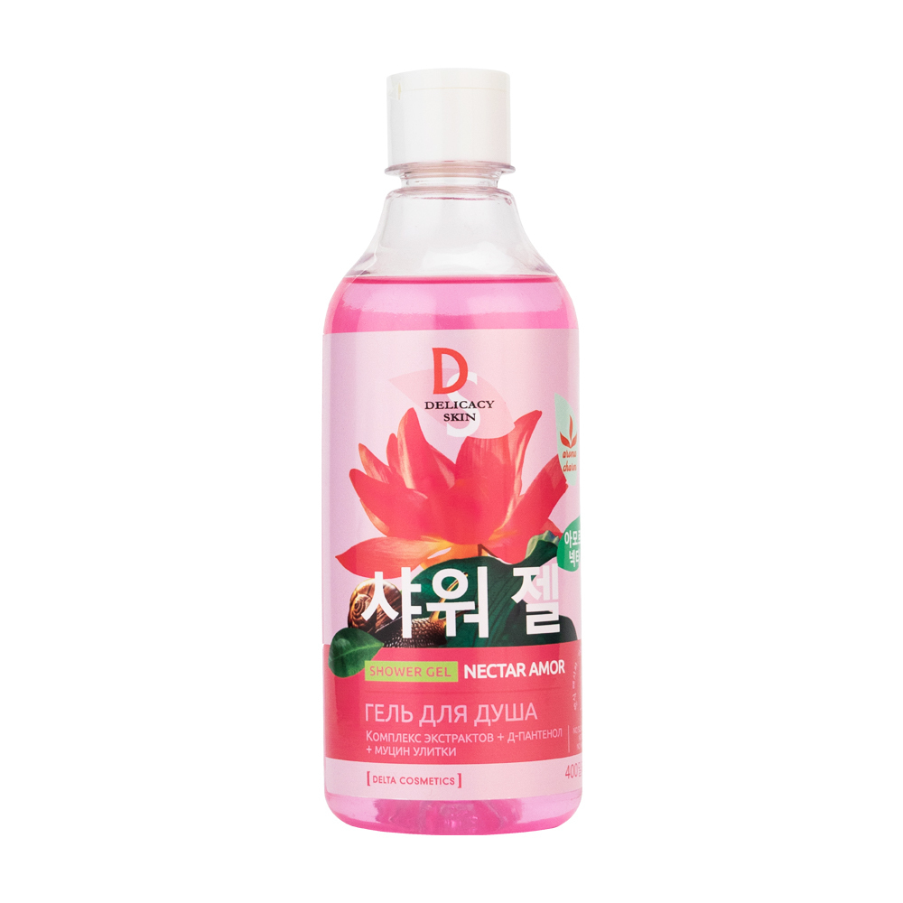 Гель для душа жен. Нектар amor TM Delicacy Skin 400 мл с муцином улитки
