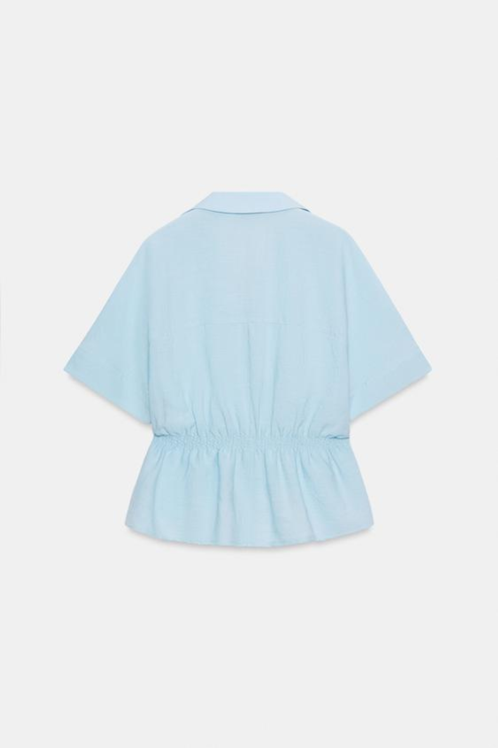 ZARA РУБАШКА САФАРИ НА МОЛНИИ, НЕБЕСНО-ГОЛУБОЙ