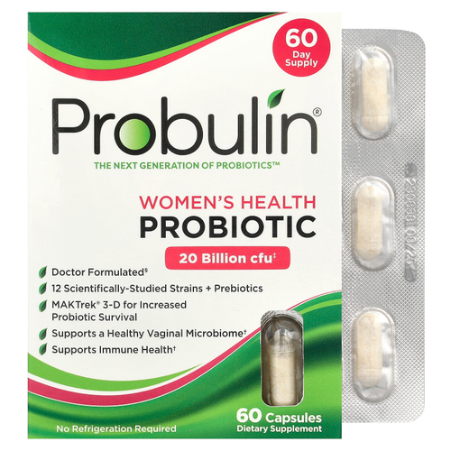 Probulin, пробиотик для женщин, 20 млрд КОЕ, 60 капсул