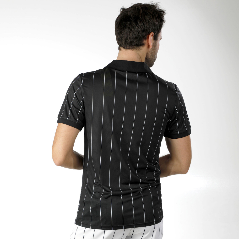 Мужское теннисное поло Tennis-Point Stripes Polo Special Edition Men - Black, White