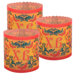 Форма бумажная для выпечки кулича 3шт 9*9см "Орнамент"