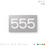 Номер на дверь 555, табличка на дверь для офиса, квартиры, кабинета, аудитории, склада, серая 120х70 мм, Айдентика Технолоджи