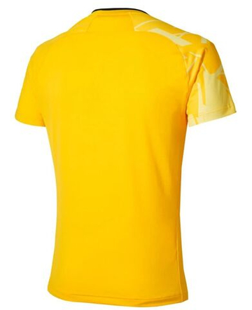 Мужская теннисная футболка Mizuno Daybreakers Shadow Graphic - vibrant yellow