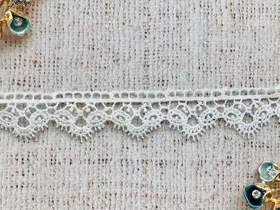 Кружево плетёное, ш. 2,5 см, молочный