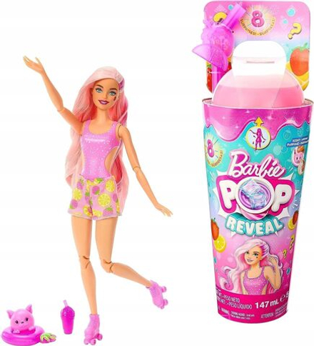 Кукла Barbie Mattel Pop Reveal - Серия Fruit - Кукла Барби клубничный лимонад HNW41