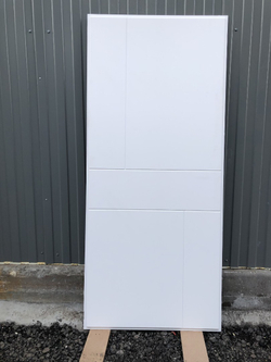 Входная металлическая дверь Рекс 30 Кварц черный / ФЛ-290 Силк сноу (белый матовый, без текстуры)
