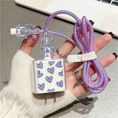 Защитный чехол для зарядного устройства с сердечками