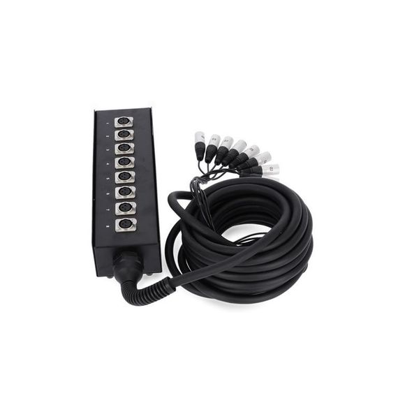 Adam Hall K 8 C 10 - мультикор со стейдж-боксом, 8 x XLR возврат, 8 x 0.314 мм2, 10 м
