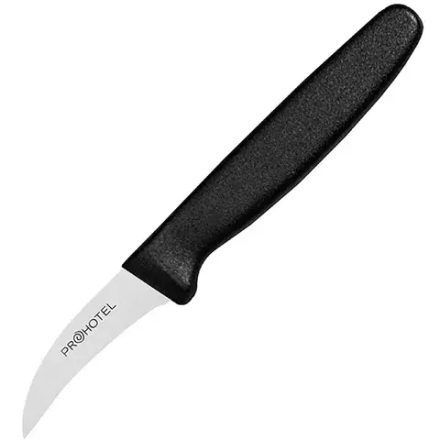 Нож для фигурной нарезки «Проотель» сталь нерж.,пластик ,L=160/65,B=13мм черный,металлич