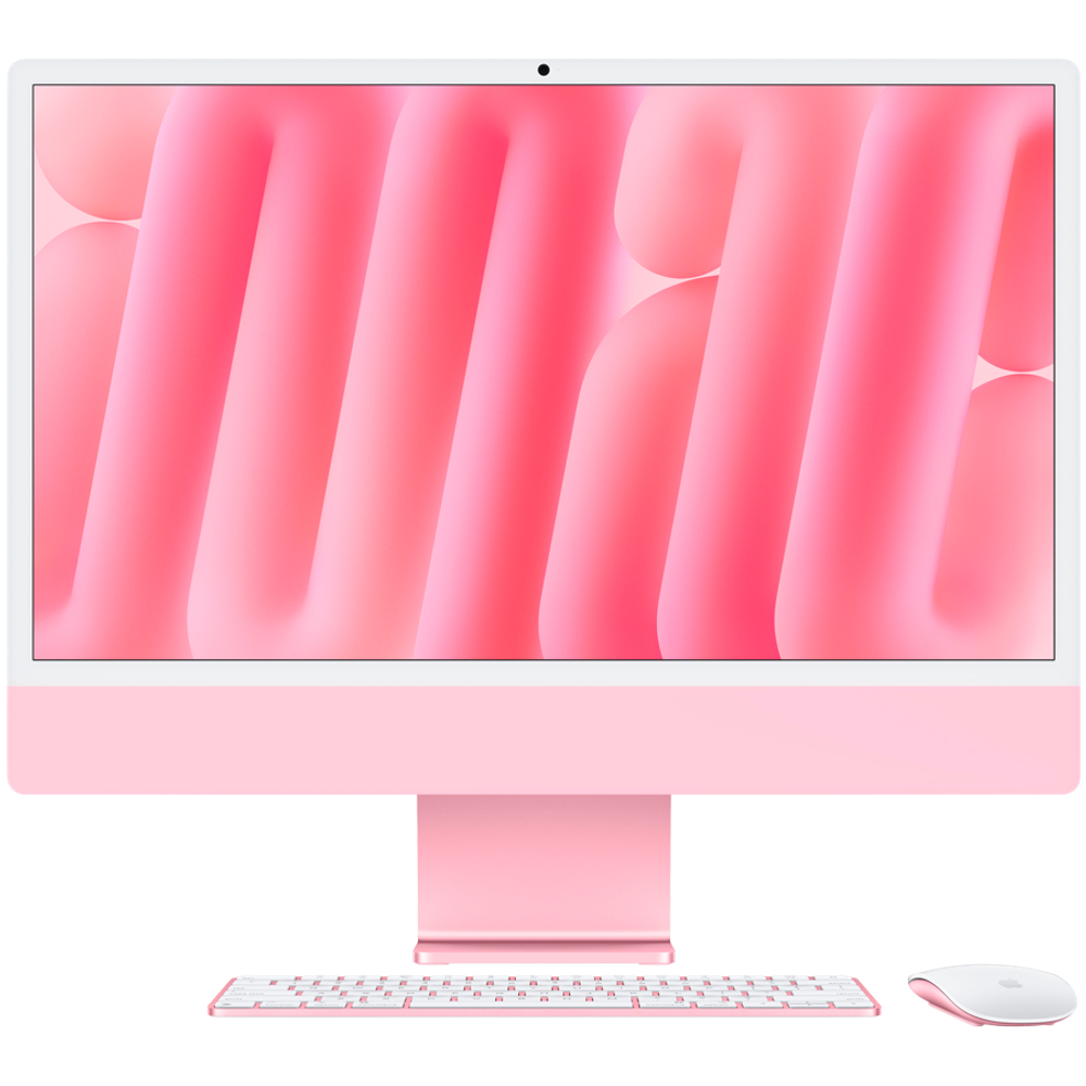 24-inch iMac with Retina 4.5K display: Apple M4 chip with 8‑core CPU and 8‑core GPU, 16GB, 256GB SSD - Pink,Model A3247