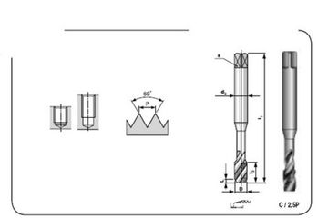 Метчик машинный DIN 371, M 5 х 0,8мм с винтовой канавкой Bucovice Tools 103050