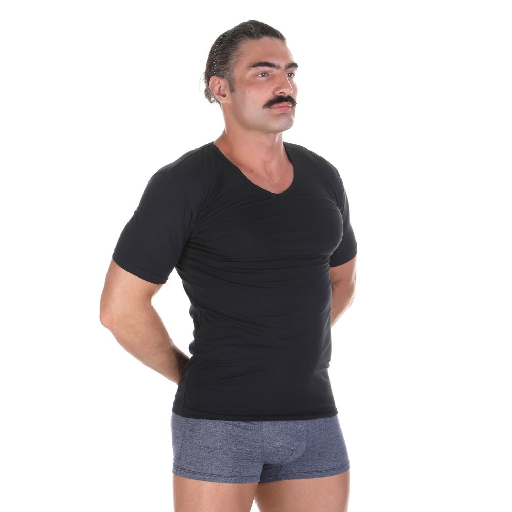 Набор мужских футболок 2в1 с v-вырезом черный BALDESSARINI 90004/6061 9009