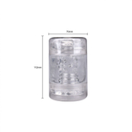 Прозрачный двусторонний мастурбатор Joy Cup - вагина и рот (Цвет: прозрачный)