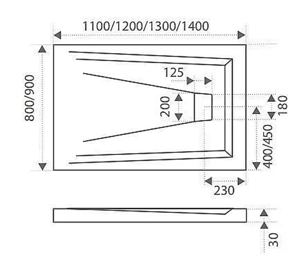 Душевой поддон Good door АТРИУМ 120x90