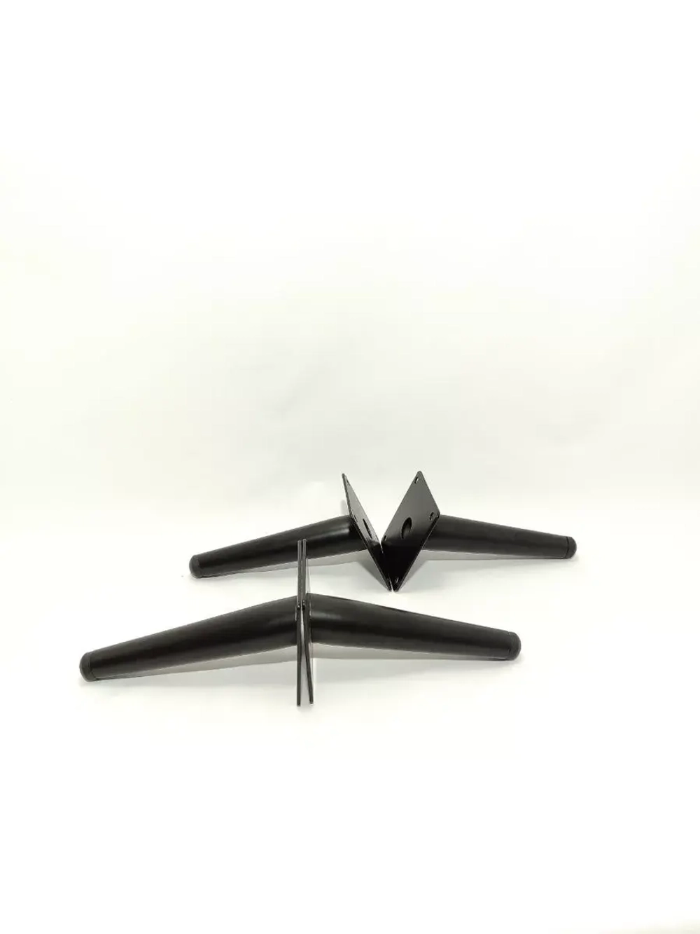 Ножки мебельные черные Штык Косой 150мм/4шт