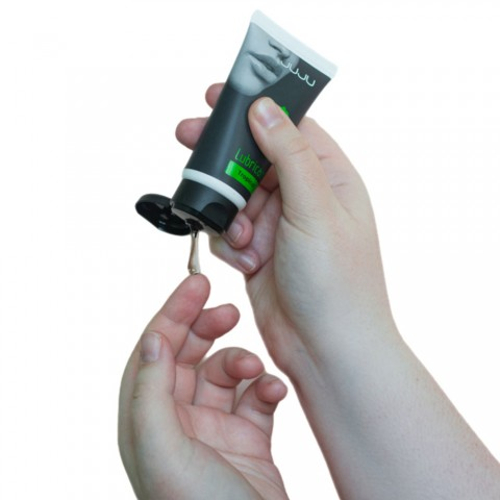 Съедобный лубрикант JUJU со вкусом тропический фруктов  50 мл