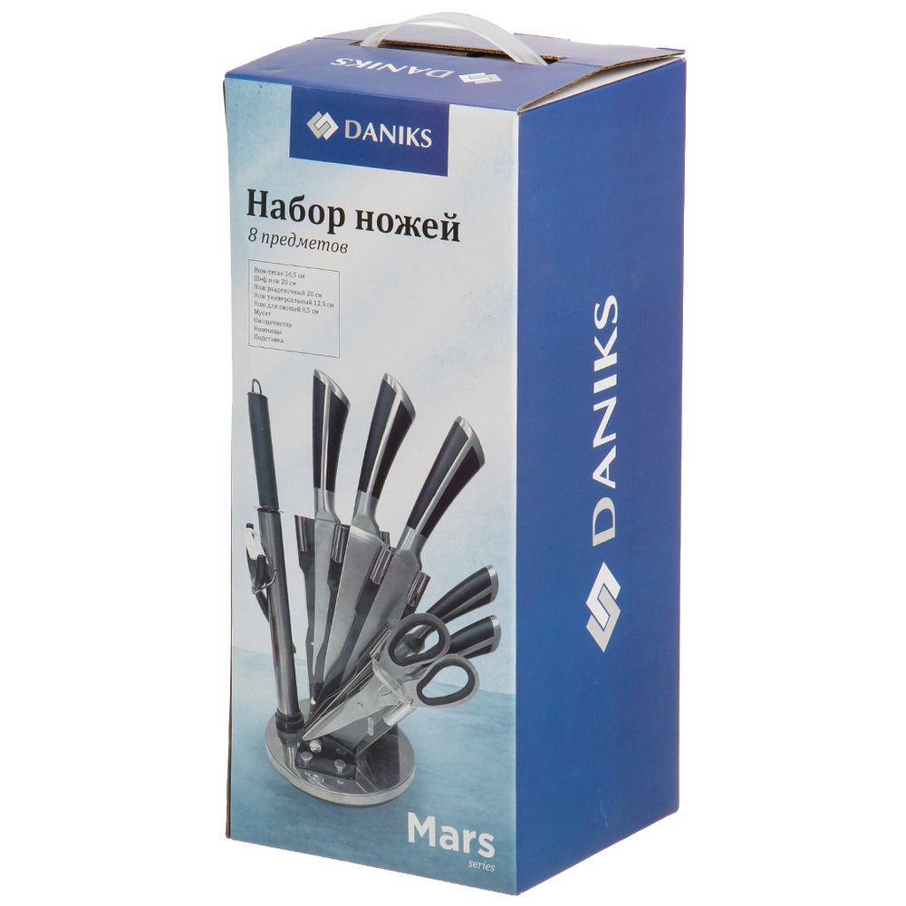 Набор ножей 8 пр, нерж сталь, с подст, Daniks, S-K43722P-T9