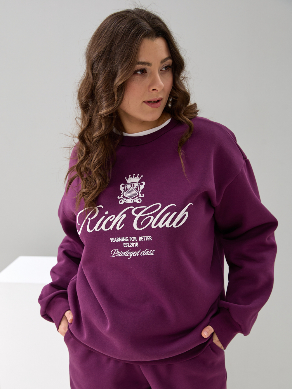 Костюм с брюками КБфн-090/слива-п