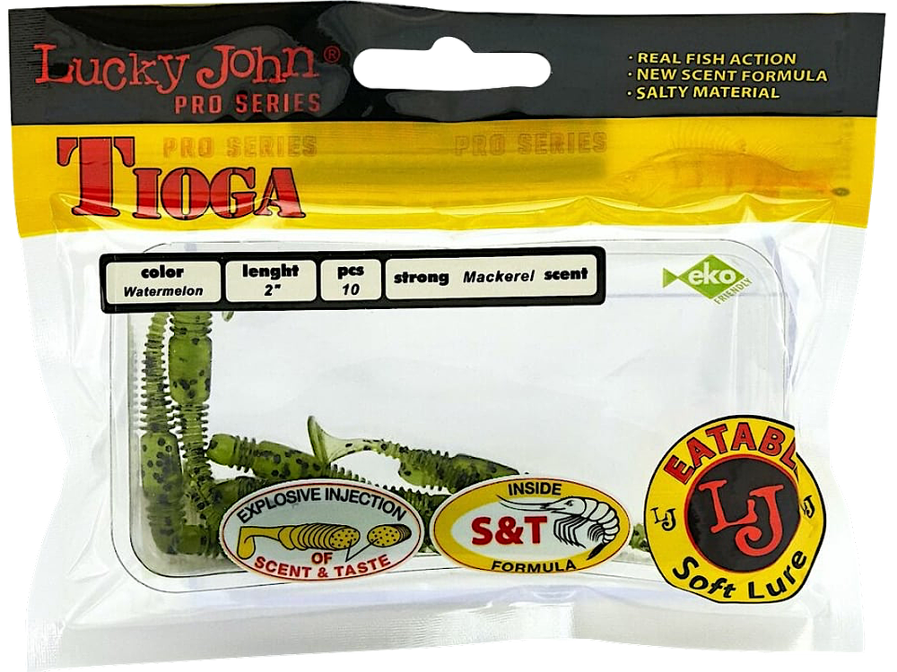 Мягкая приманка Lucky John Tioga Съедобная 3.9" 10см 5шт 140104 -