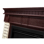 Каминокомплект: Очаг Electrolux EFP/P-2520LS N, портал Bricks 25 камень бежевый, шпон темный дуб