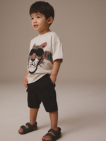 Футболка и шорты в комплекте для мальчика Next E63-602, Песочный, Черный